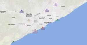 Daynile, Mogadishu, Somalia, where Al-Shabab targeted the SNA