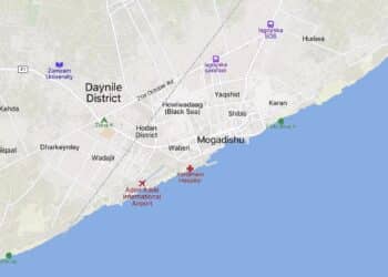 Daynile, Mogadishu, Somalia, where Al-Shabab targeted the SNA