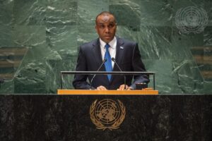 The Somali Prime Minister, Hamza Abdi Barre, addressed the United Nations General Assembly (UNGA) in New York yesterday