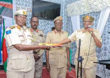 President Deni passed army command baton to General Hashi