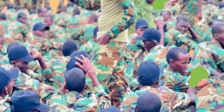Somali National Army soldiers; fighting in Baidoa pits the federal-backed administration against Laftagareen loyalists.