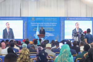 Somali Prime Minister Hamza Abdi Barre, whose government drafted the new penal code now before parliament