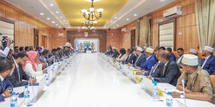 Somalia Elections Bill Cabinet meeting