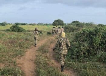Ali Mahdi Farm Mogadishu Somalia, SNA patrolling after Al-Shabab incursion