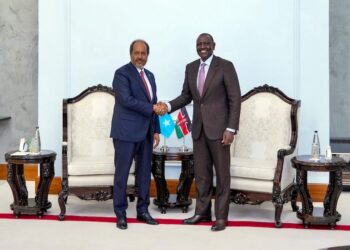 Hassan Sheikh Mohamud meets President William Ruto in Nairobi Kenya Somalia