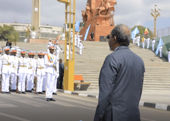 Somali President Hassan Sheikh Inspects Ethiopian Navy