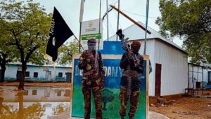 Al-Shabab propaganda picture of the takeover of Adan Yabaal Somalia