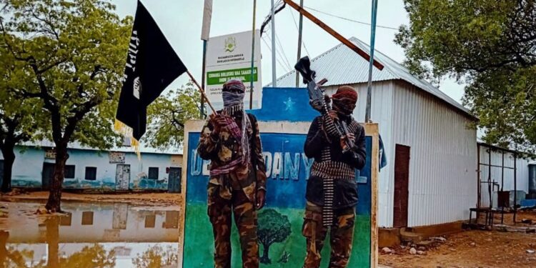 Al-Shabab propaganda picture of the takeover of Adan Yabaal Somalia