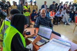 Hassan Sheikh Mohamud, whom opposition leaders accuse of working toward civil war