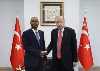 President Erdogan receives Abdulkadir Mohamed Nur at his office in Ankara in June 2025