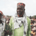 Biyomaal elders hold copies of the Quran before a crowd at KM50 in Lower Shabelle during the land dispute