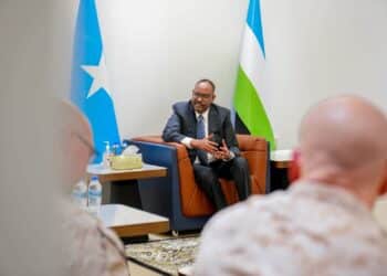 Puntland President Said Abdullahi Deni meets the United States Africa Command delegation at Bosaso, where Washington is discussing an accelerated base plan