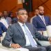 Prime Minister Hamza Abdi Barre at the 2025 economic report presentation in Mogadishu.