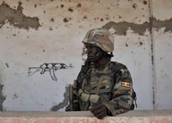 A UPDF soldier at a position in Somalia, where Uganda keeps about 6,500 troops as Kampala suspends its military ties with Turkiye