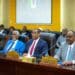 President Said Abdullahi Deni and Vice President Ilyas Osman Lugatoor at the Puntland Council of Ministers in Garowe, whose government wrote to the UN Security Council on 13 September