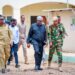 President Aden Mohamed Nur Madobe with 60th Division officers at the division headquarters in Baidoa on 20 September 2026
