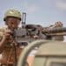 A Somali National Army gunner on a technical, the kind of unit fighting al-Shabaab at Basra thirty kilometres from Mogadishu