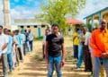 Voters queue outside a polling centre in Galmudug for the rerun in which the Justice and Solidarity Party won 67 of 89 assembly seats