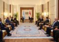 President Hassan Sheikh Mohamud and President Abdel Fattah al-Sisi meet with their delegations at New Alamein on 3 October, the day his offer of Somali ports to Abiy Ahmed was released