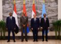General Abdel Fattah al-Burhan, President Isaias Afwerki, President Abdel Fattah al-Sisi and President Hassan Sheikh Mohamud at New Alamein, where Sudan, which cut ties with the United Arab Emirates, joined the communique