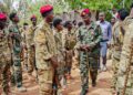 Doolow security forces and Jubaland Darawish lined up for inspection on 7 October 2026, the day the commissioner pledged to follow the policy of Ethiopian forces
