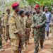 Doolow security forces and Jubaland Darawish lined up for inspection on 7 October 2026, the day the commissioner pledged to follow the policy of Ethiopian forces