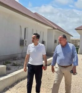 New buildings at the Warsheikh spaceport site in Middle Shabelle, photographed during the Turkish ambassador's visit reported on 6 October 2026