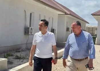 New buildings at the Warsheikh spaceport site in Middle Shabelle, photographed during the Turkish ambassador's visit reported on 6 October 2026