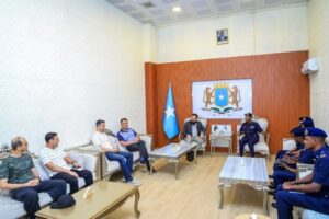 Somali Air Force officers receive the Pakistan Air Force delegation in Mogadishu on 19 September, three weeks before the latest JF-17 report