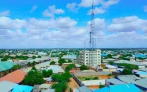 Aerial view of Beled Hawo, the Gedo border town where Jubaland took over the camps Janan had held for Mogadishu