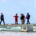 President Hassan Sheikh Mohamud crosses the helideck of the Turkish drillship Cagri Bey at the CURAD-1 well off Mogadishu, October 2026