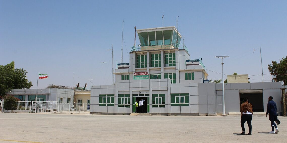 Arrivals terminal and control tower at Egal International Airport in Hargeisa, where Somaliland refuses the eVisa the Somali Civil Aviation Authority says is settled