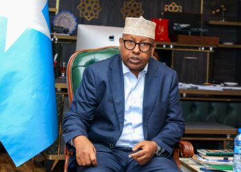 Defence Minister Ahmed Moalim Fiqi speaking in an interview in his office, who says Mogadishu paid most of the cost of the Waddani campaign that elected Abdirahman Irro