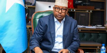 Defence Minister Ahmed Moalim Fiqi speaking in an interview in his office, who says Mogadishu paid most of the cost of the Waddani campaign that elected Abdirahman Irro