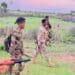 Somali National Army soldiers with rifles and an RPG launcher in southern Somalia, in a photograph published with reports of the Jameeco fighting