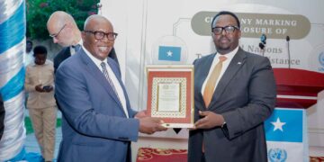 The ceremony in Mogadishu on 26 October 2026 marking the closure of UNTMIS, the UN political mission in Somalia
